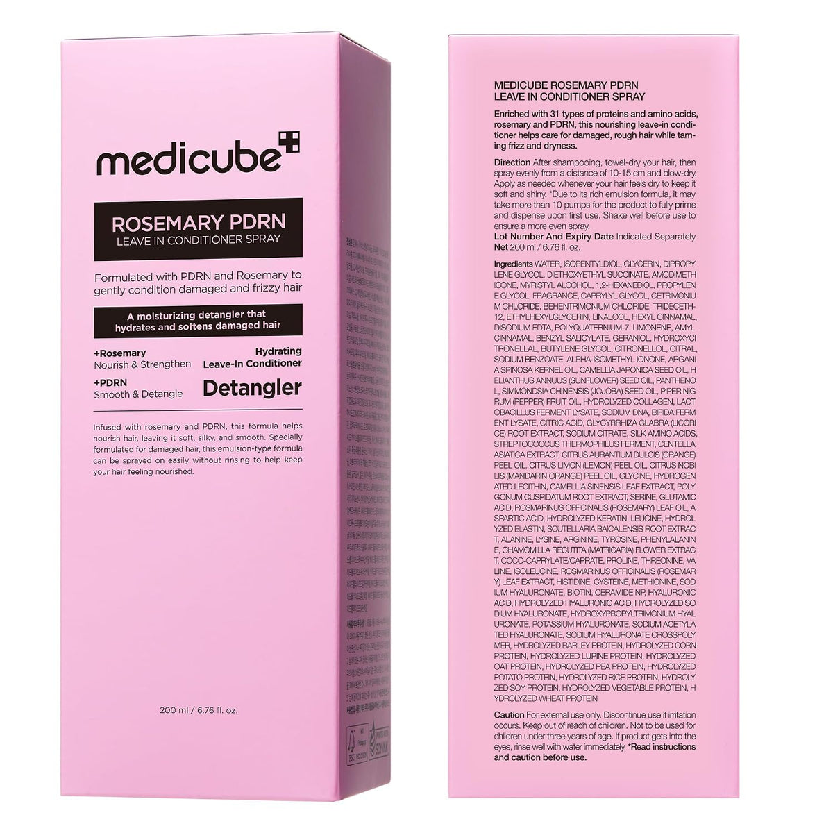 medicube Rosemary PDRN Leave in Conditioner Spray, Do-It-All Detangler