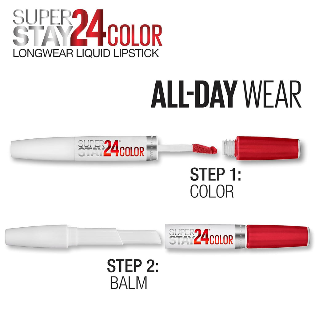 Maybelline Super Stay 24 2-Step Liquid Lipstick, Blush On 105