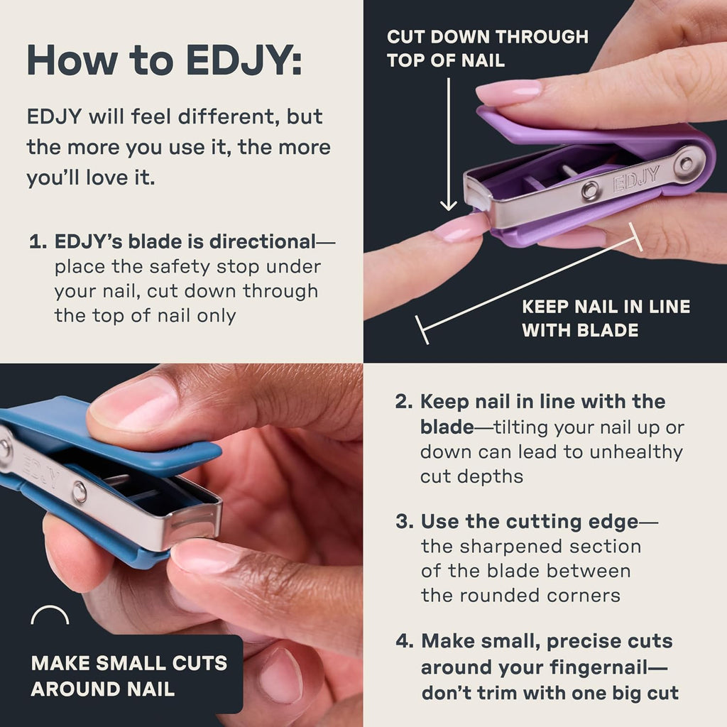 Fingernail Cutter Nail Cutter Stainless Steel EDJY Blue