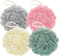 Shower Loofah Bath Sponge, 60G Exfoliating Body Scrubber 4 Pack