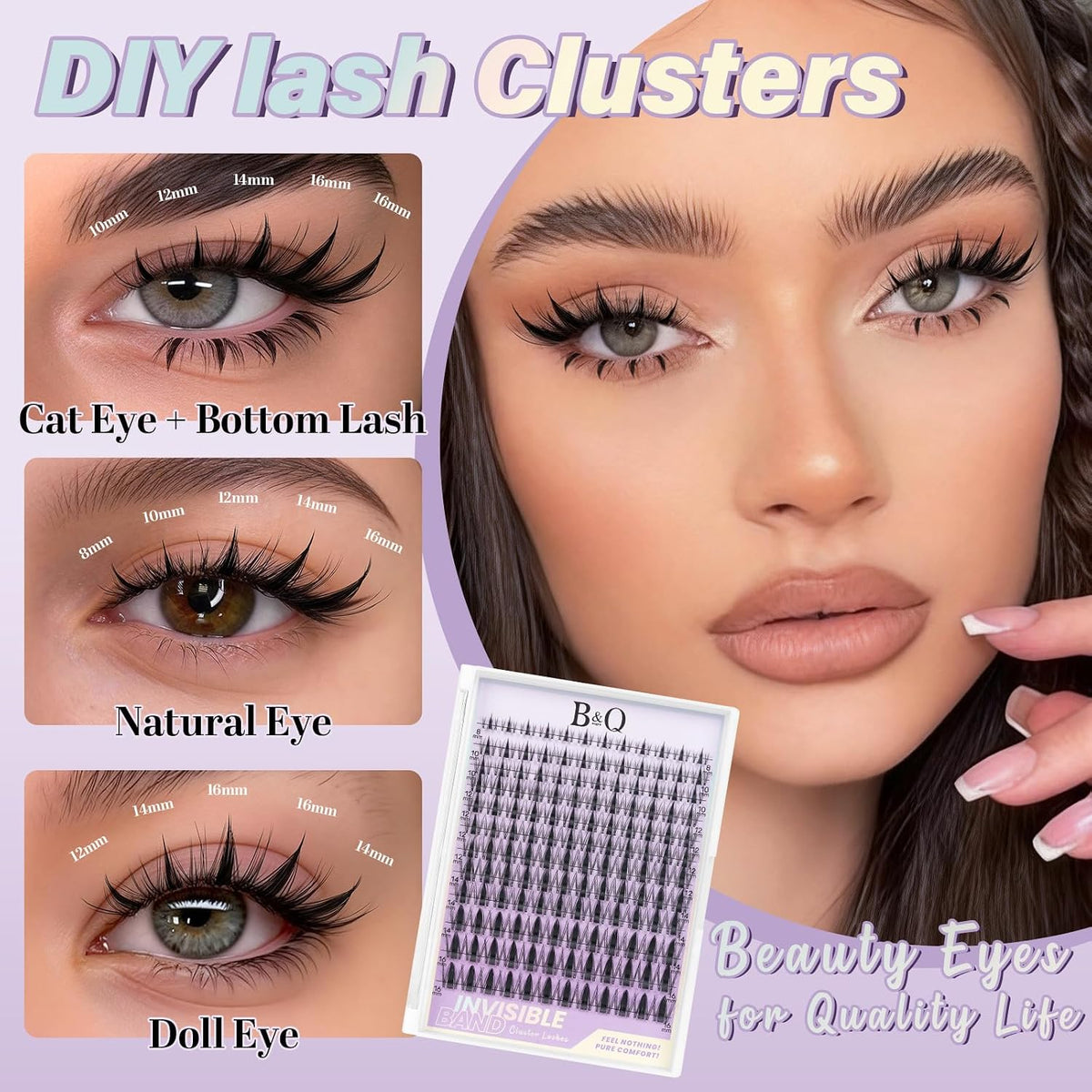 B&Q Fairy Lash Clusters - DIY Manga Lashes at Home for Beginner