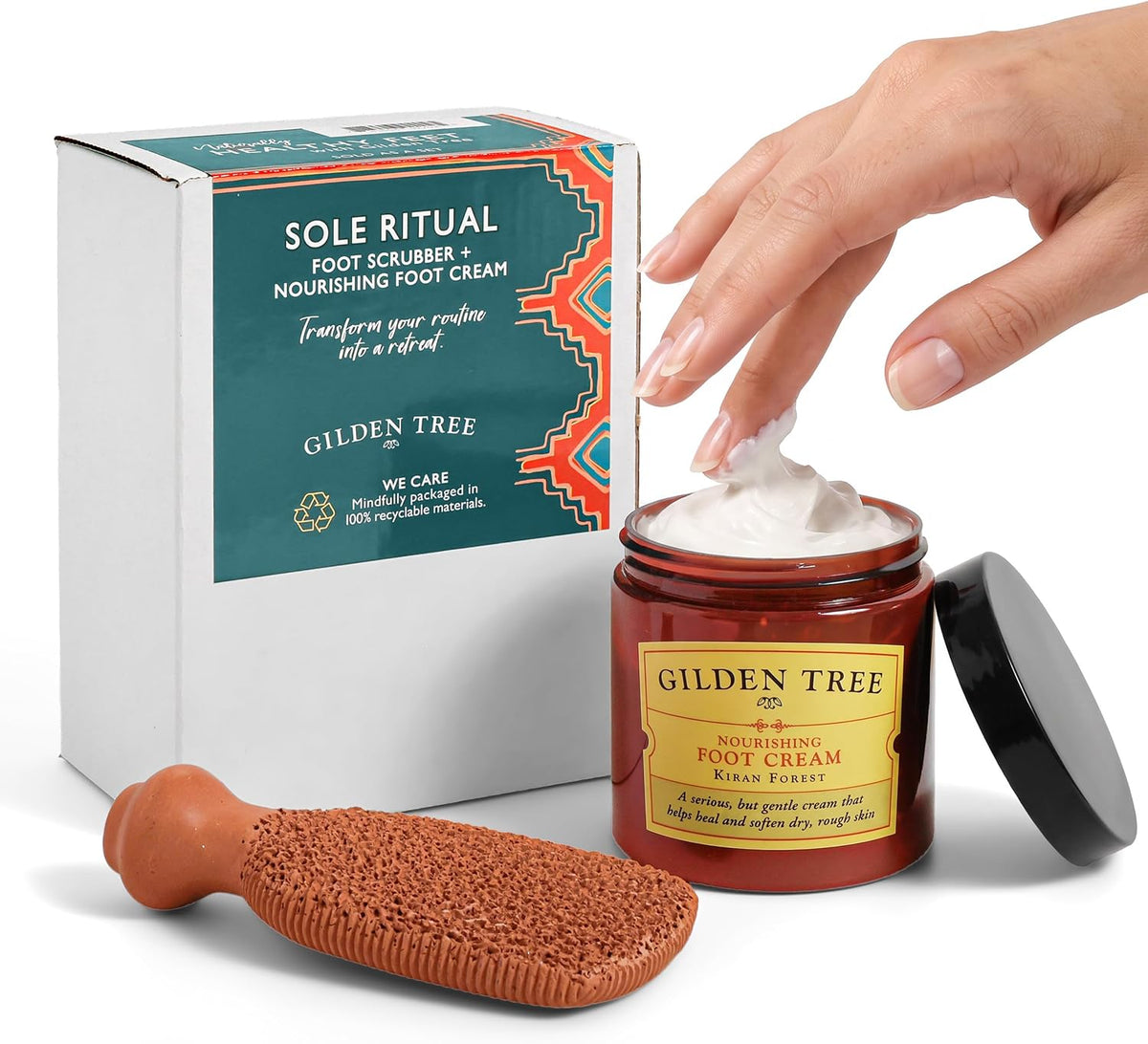Pumice Stone for Feet Lasts 5+ Years Foot Exfoliator Scrubber Callus Remover Made of Natural Terra-Cotta