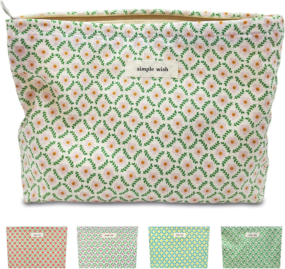 Leopard Makeup Bag Organizer Cosmetic Bags for Women and Girls,Travel Toiletry Bag Large Capacity Canvas Makeup Zipper P