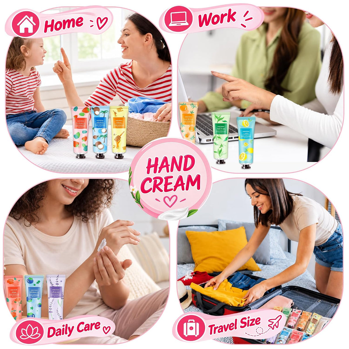 10 Pack Hand Cream for Dry Cracked Hands, Stocking Stuffers for Women, Christmas Gift for Teen Girls, Teacher Appreciati
