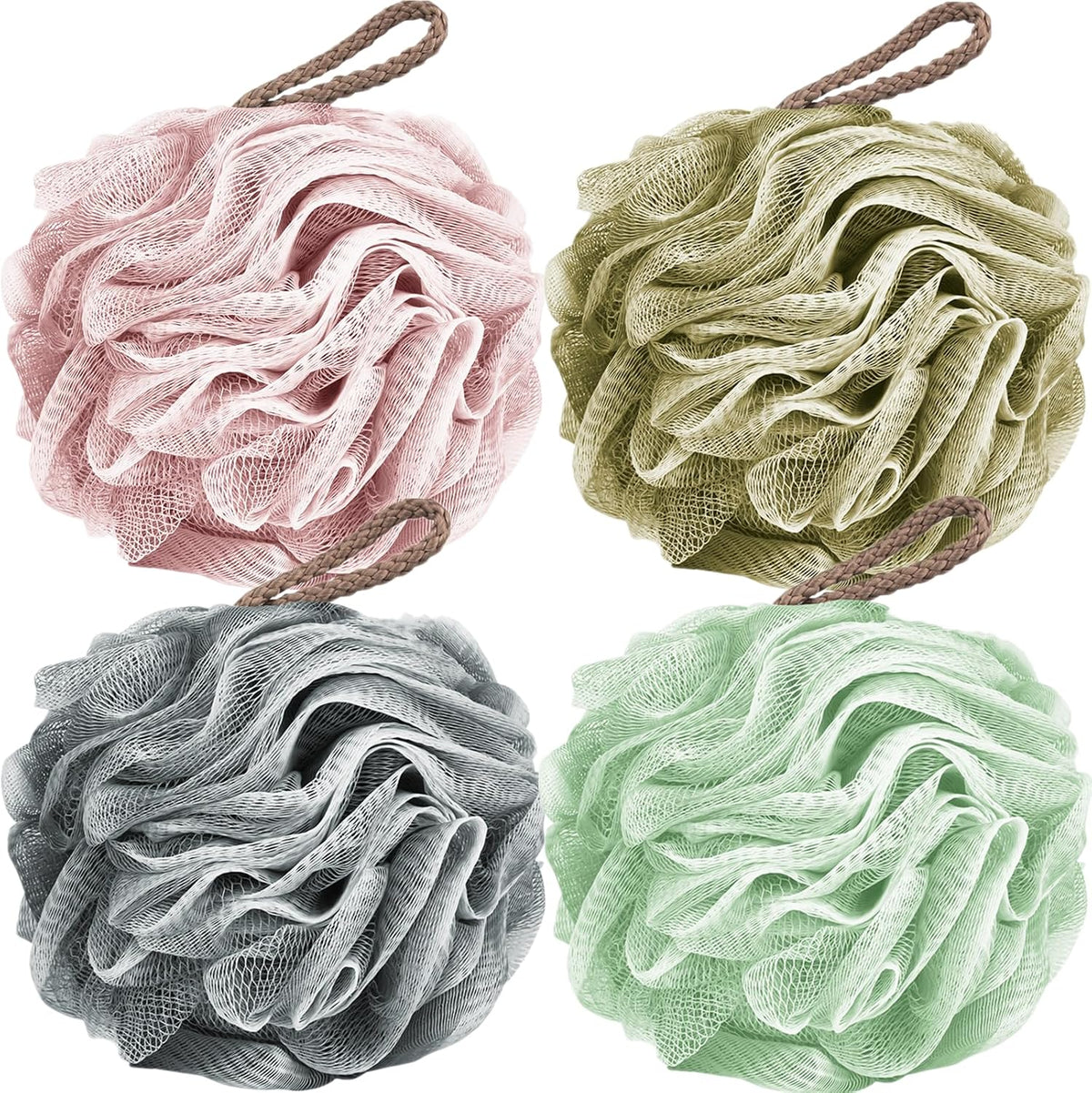 Loofah Sponge Shower Loofahs 4 Colors Bath Sponges Body Scrubbers