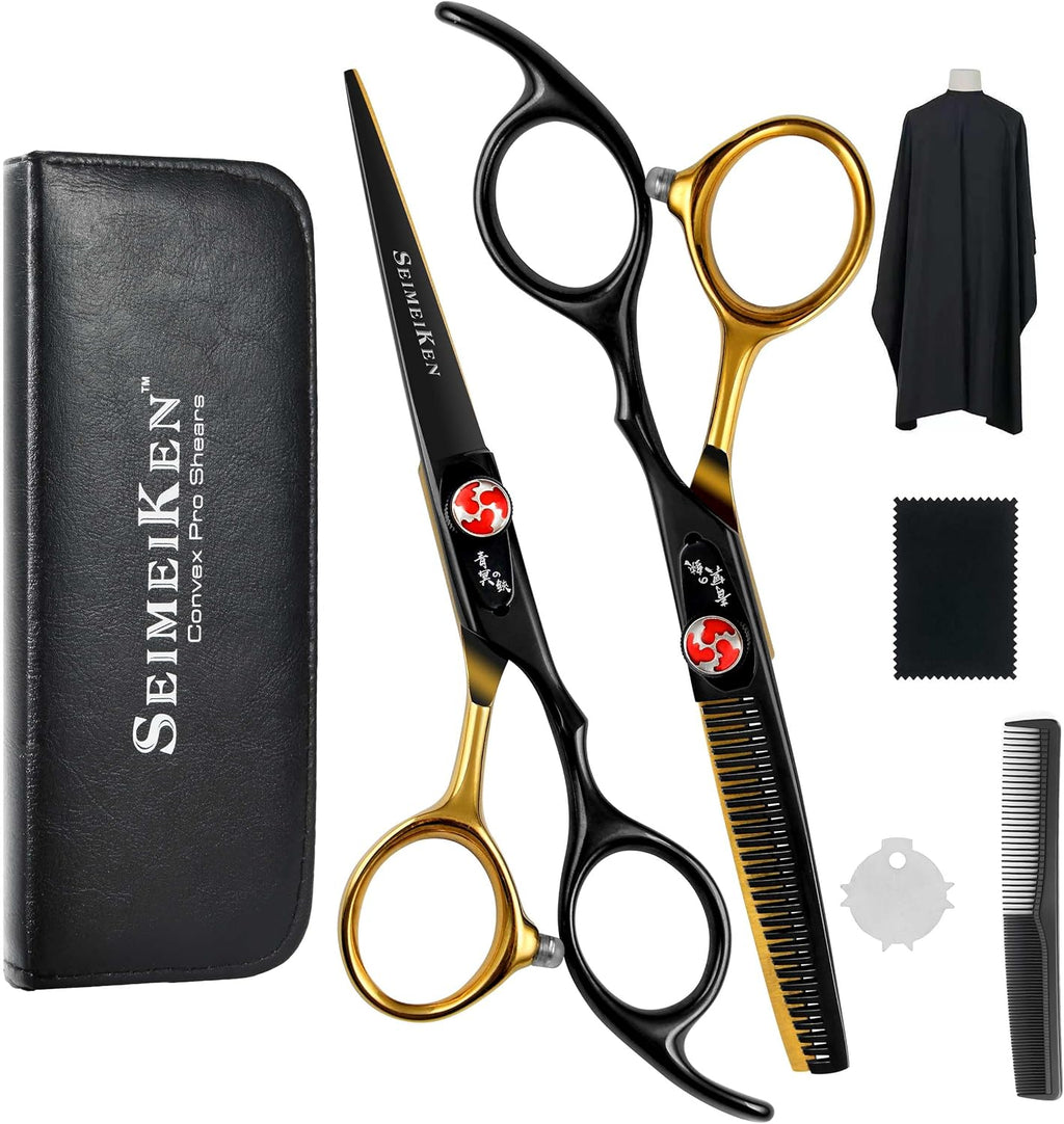 Hair Cutting Scissors Kit, 6" Haircut Scissors Set