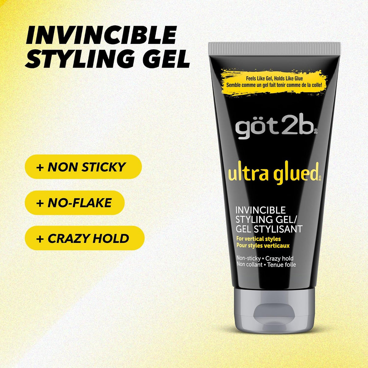 got2b Ultra Glued Hair Gel, Extra Strong Hold, 6 Fl Oz + 1.25 Fl Oz