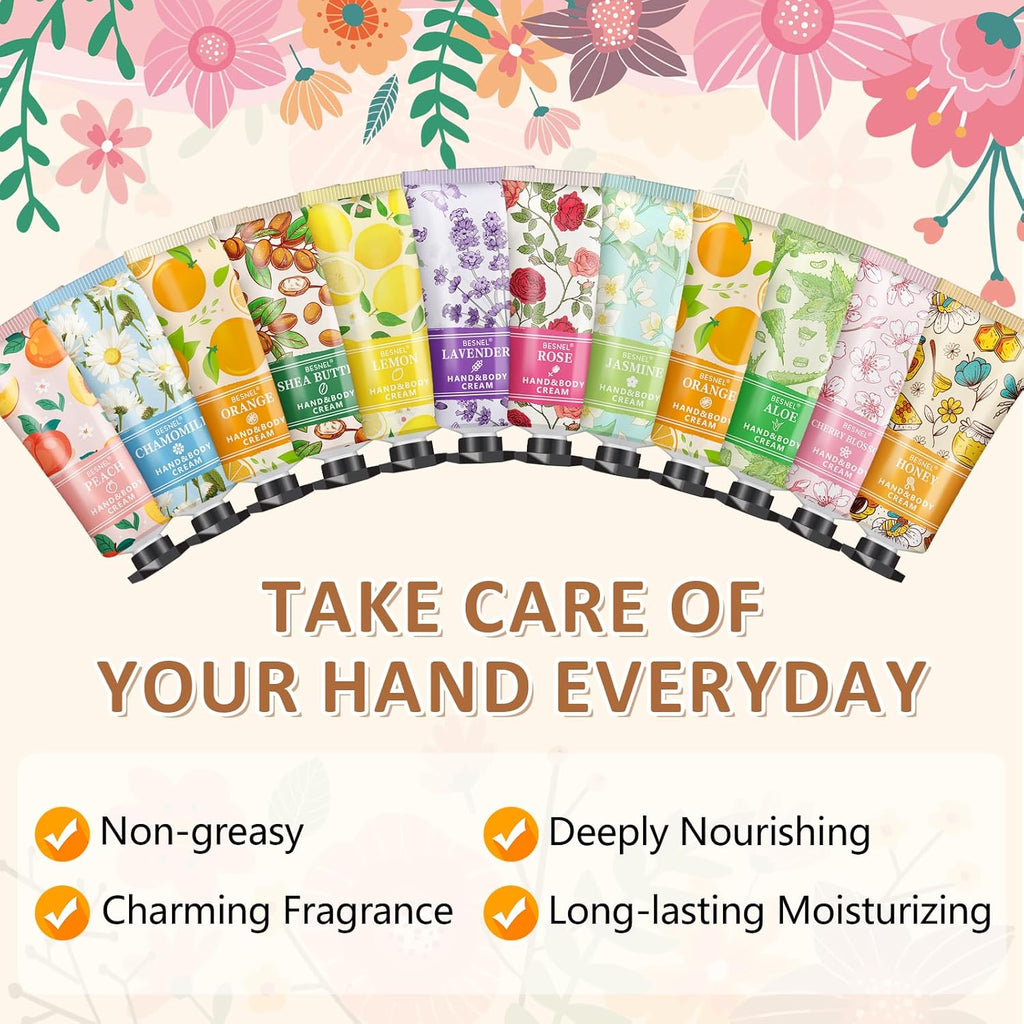 12 Pack Hand Cream Gift Set For Women,Mini Hand Lotion Travel Size for Hand