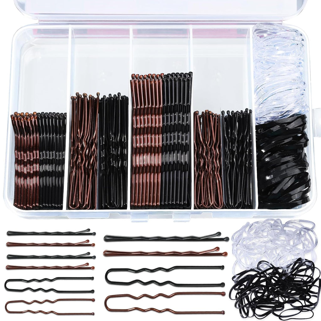 Teenitor 300Pcs Bobby Pins Hair Pins, Hair Pin for Women Bobby Pins Brown