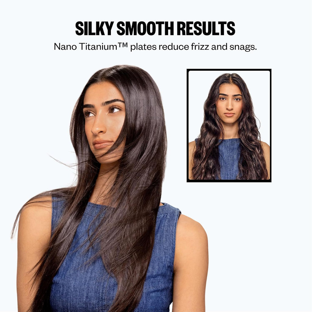 BabylissPRO Nano Titanium Ultra-Sleek Hair Straightener, Flat Iron for All Hair Types