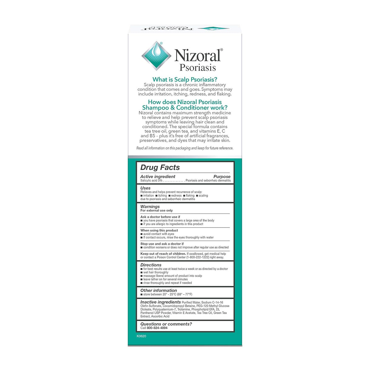 Nizoral Psoriasis Shampoo & Conditioner, 11 Oz, Gentle Scalp Treatment