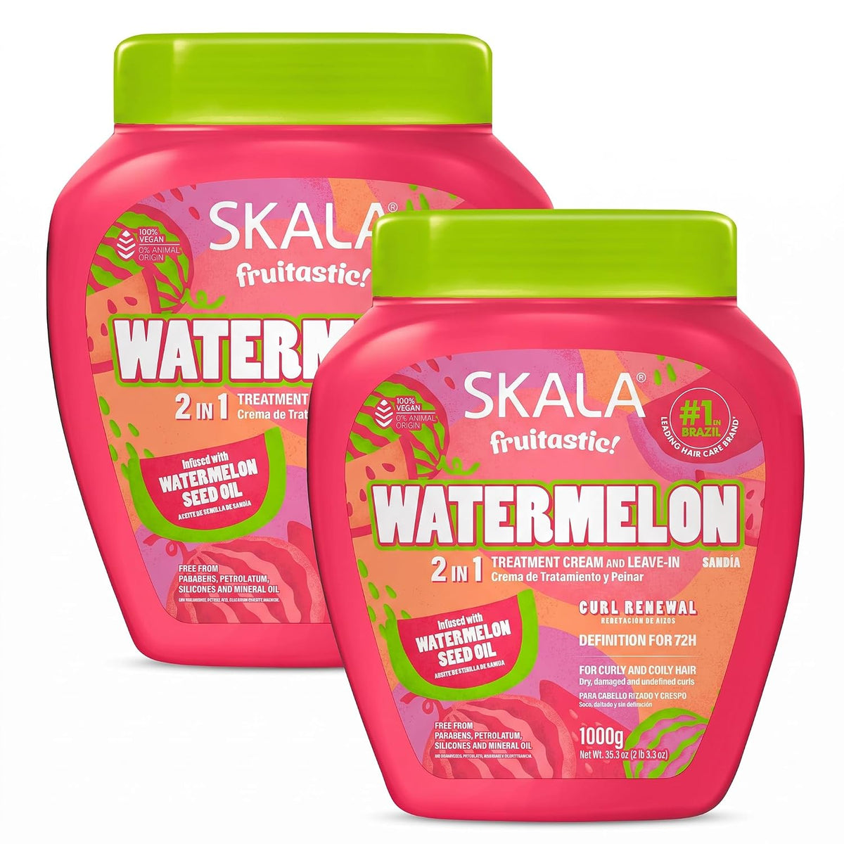 SKALA Fruitastic Watermelon 2-in-1 Treatment Cream for Curly Hair 35.3 Oz