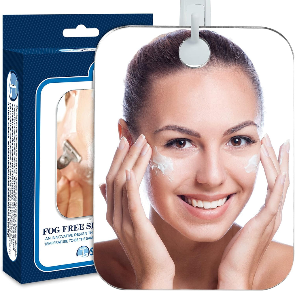 Shave Well Deluxe Anti-Fog Shaving Mirror with Removable Adhesive Hook