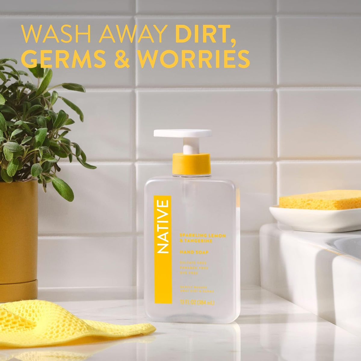 Native Liquid Hand Soap, Gentle, Sparkling Lemon & Tangerine, 13 fl oz