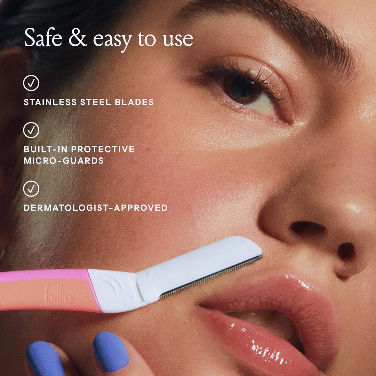 Billie Dermaplane Razor Refills for Women, 3 ct