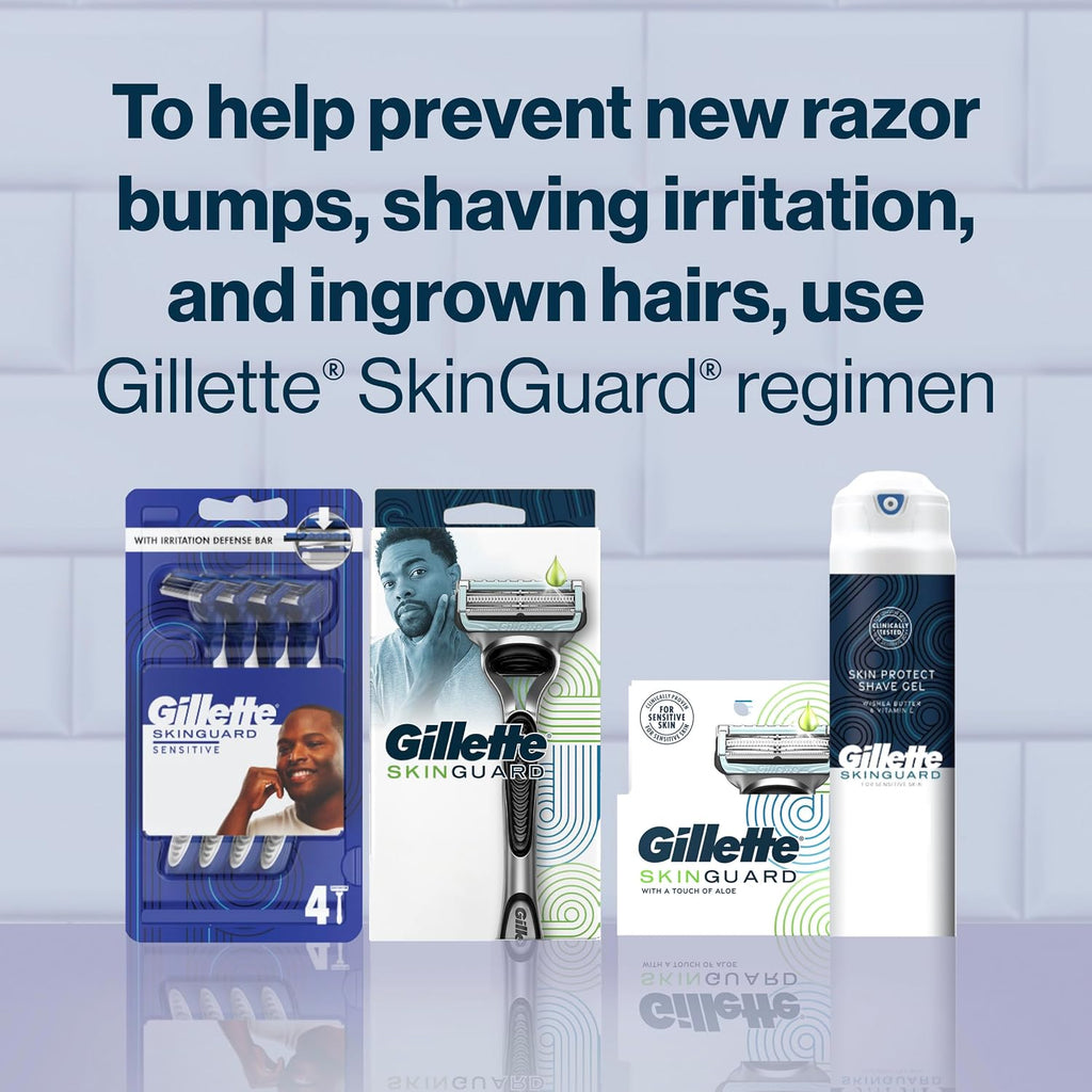 Gillette SkinGuard Razor Blade Refills for Men, 2 Blade Cartridge, SkinGuard for Sensitive Skin, Lubrication, Fits SkinG