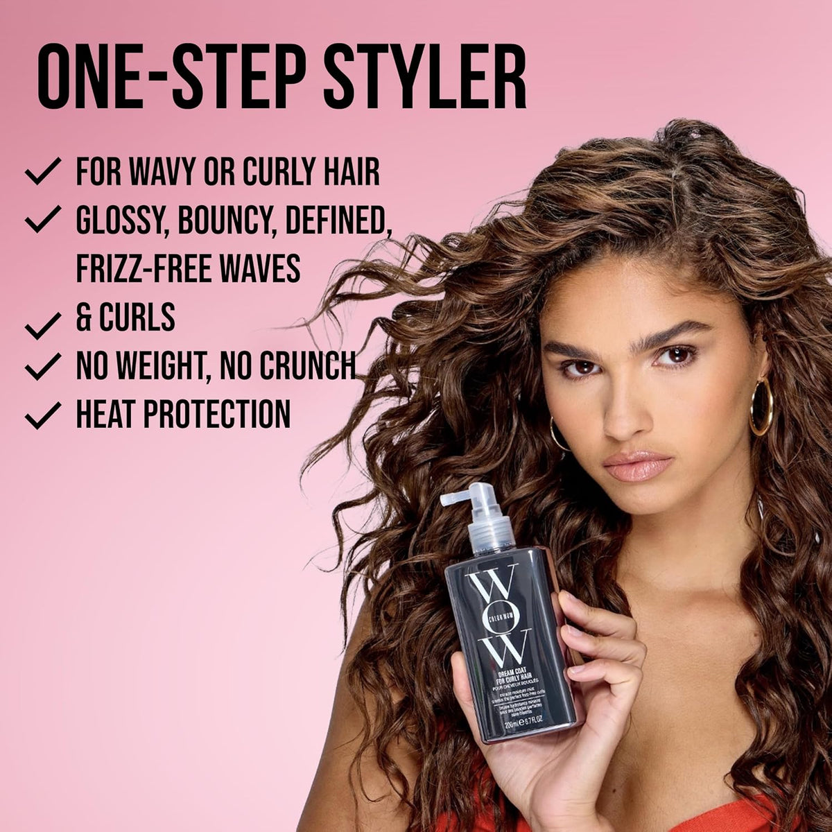 COLOR WOW Dream Coat for Curly Hair – Anti-Frizz Curl and Wave Spray