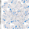 Sumind 101 Pack Metal Stickers for Eyeshadow Palette Set, Includes 1 Makeup Depotting Tool, Adhesive Empty Metal Makeup 