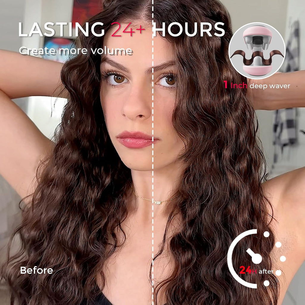 Curling Iron Hair Crimper Waver, TYMO ROVY Beach Waves Hair Curler