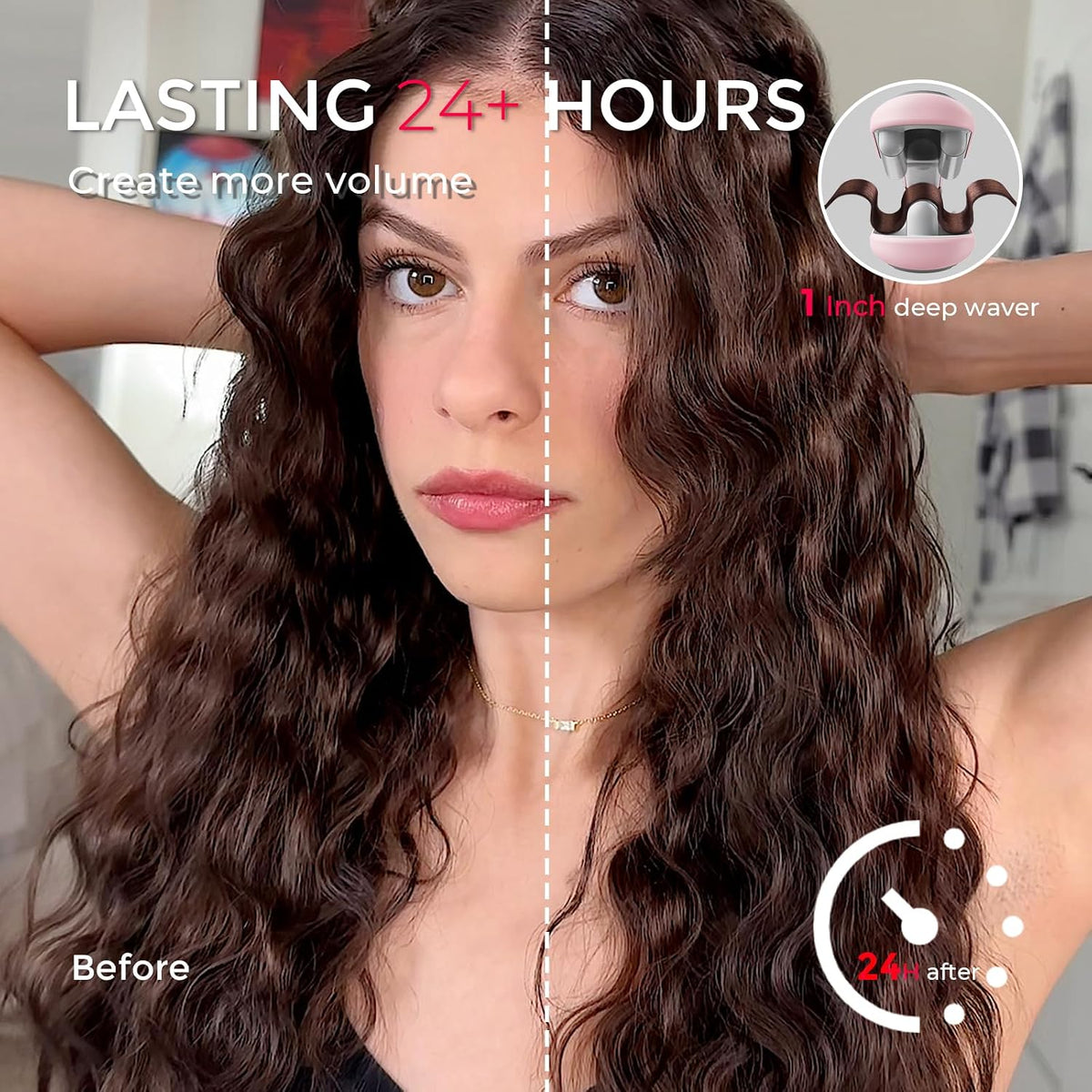 Curling Iron Hair Crimper Waver, TYMO ROVY Beach Waves Hair Curler