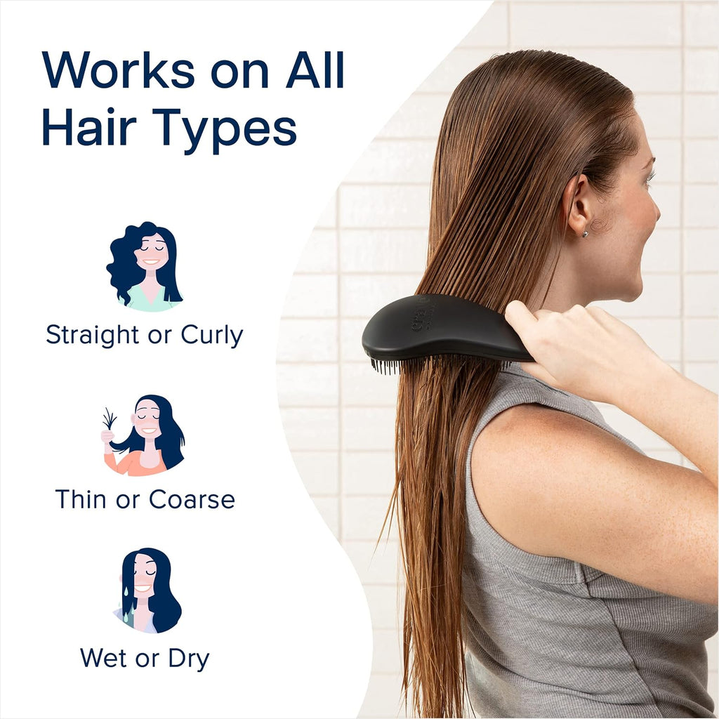 Crave Naturals Glide Thru Detangling Brush, Detangler Brush for Curly, Straight, Wet and Dry Hair Comb for Adults and Ki