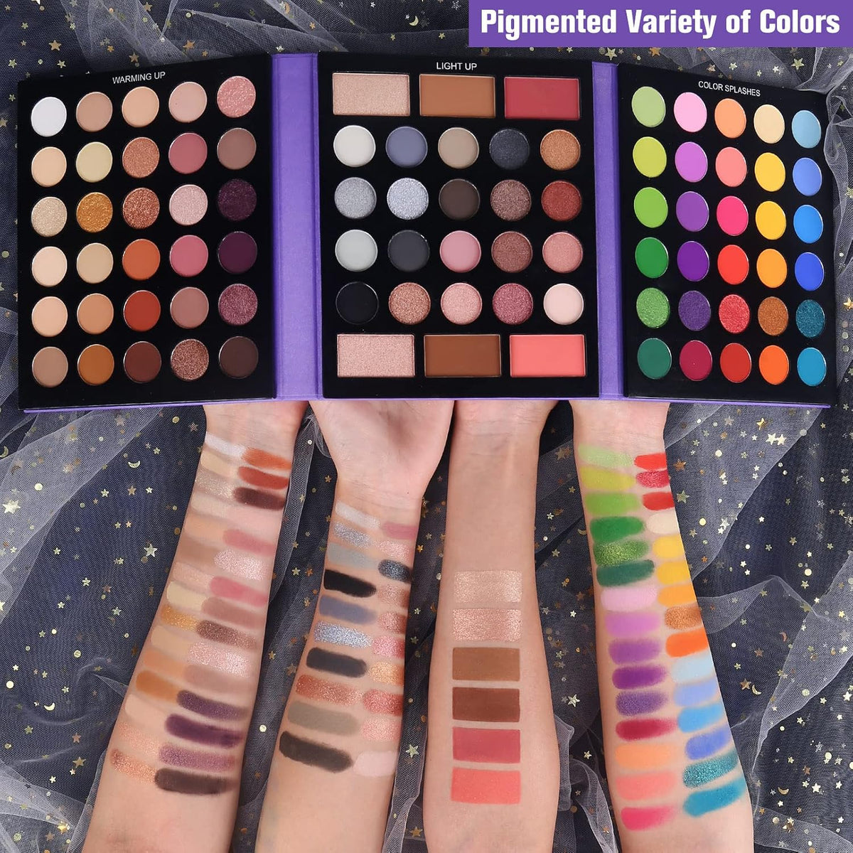 UCANBE Eyeshadow Palette with 15Pcs Brushes Makeup Set, Pigmented 86 Colors Make Up Sets Valentine's Day Gift, Matte Shi