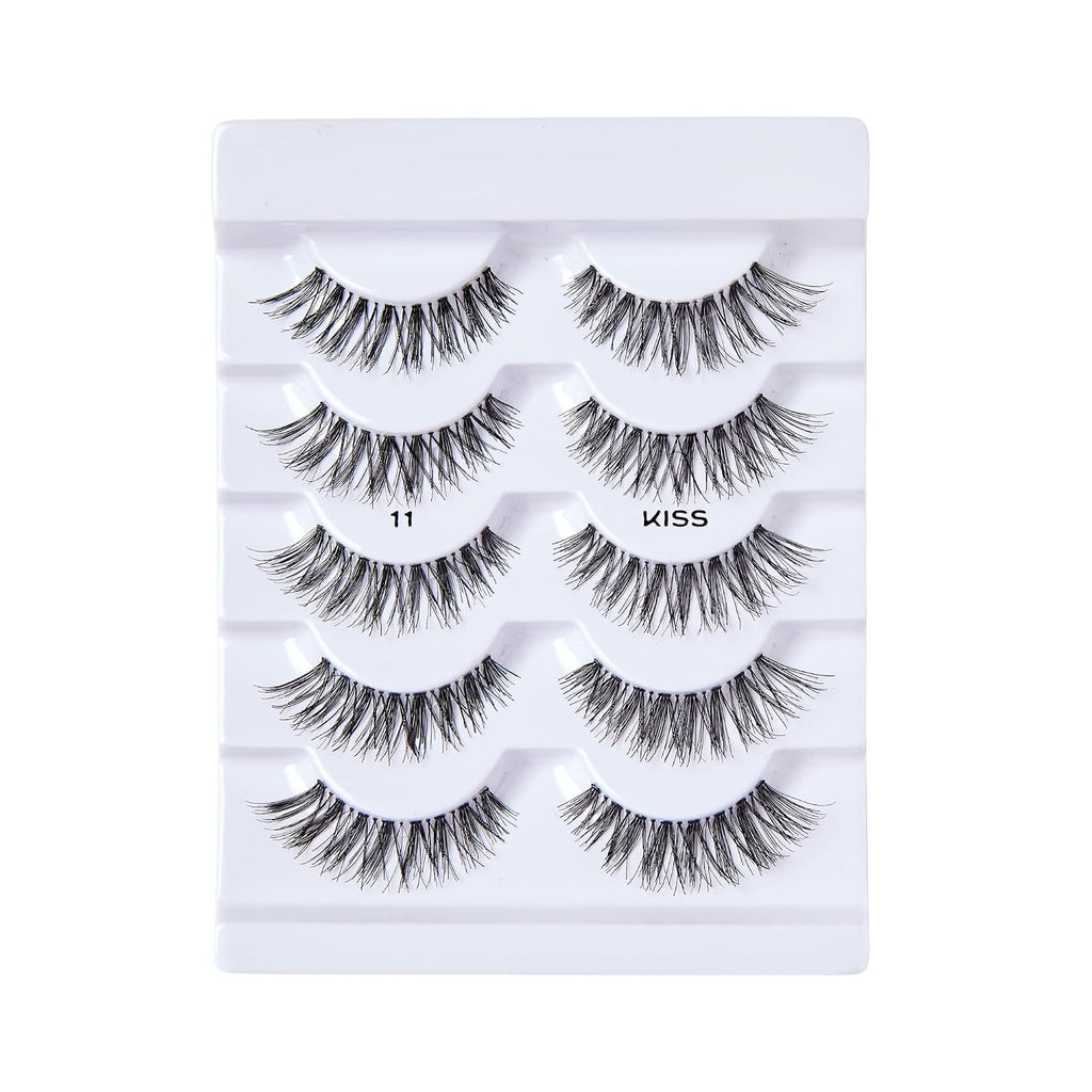 Kiss So Wispy, False Eyelashes, '', 12mm, Includes 5 Pairs Of Lashes, Easy to Apply, Reusable Lash Clusters