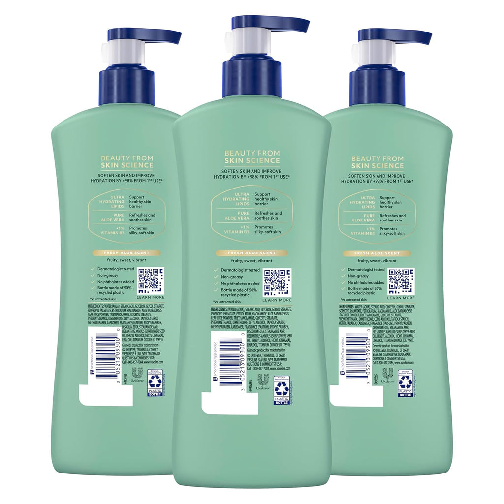 Vaseline Soothing Hydration Body Lotion with Aloe Vera Extract 20.3oz 3ct