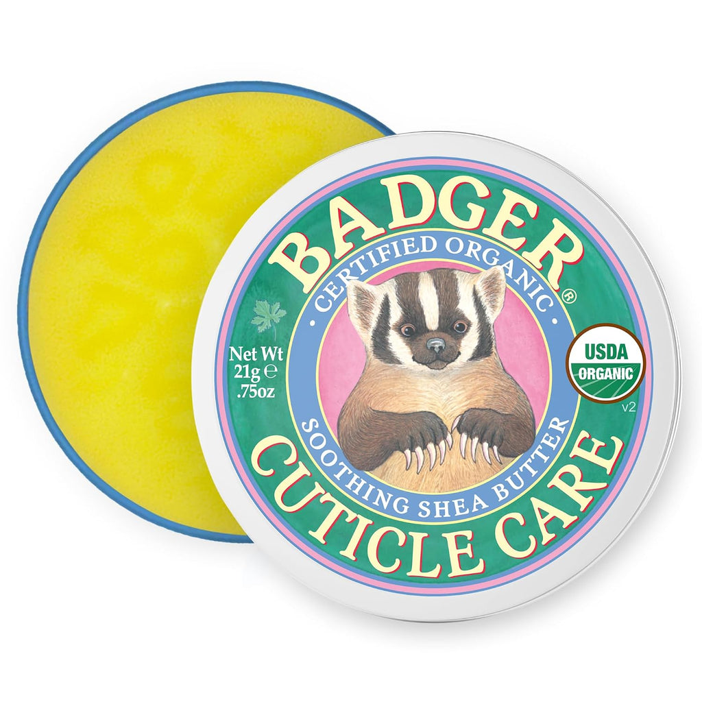 Badger Organic Cuticle Cream, Shea Butter, .75 oz Tin
