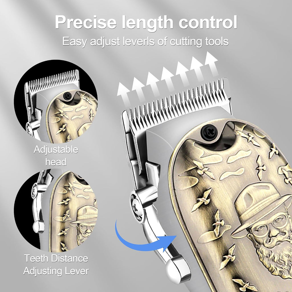 Hair Clippers Set for Men, Hair Clipper Trimmer with LED Display, Professional Cordless Hair Clipper Shaver Beard Trimme