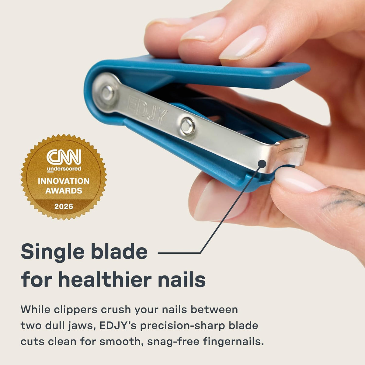Fingernail Cutter Nail Cutter Stainless Steel EDJY Blue