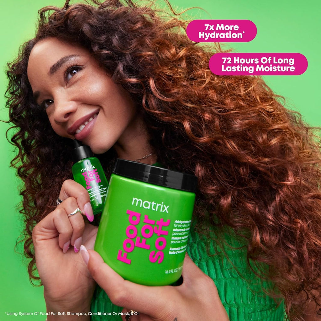 MATRIX Food For Soft Rich Hydrating Treatment Mask - For Dry & Brittle Hair, Adds Shine & Softness, With Avocado Oil & H