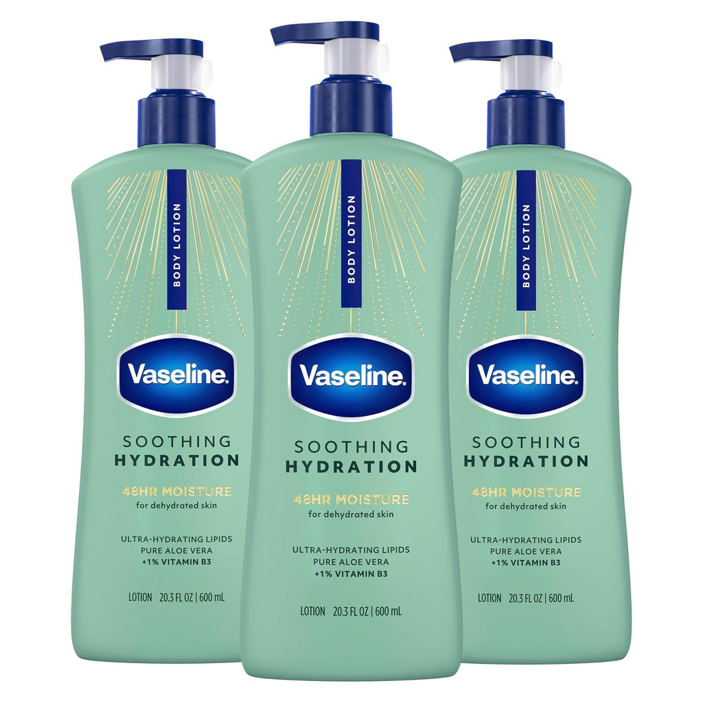 Vaseline Soothing Hydration Body Lotion with Aloe Vera Extract 20.3oz 3ct