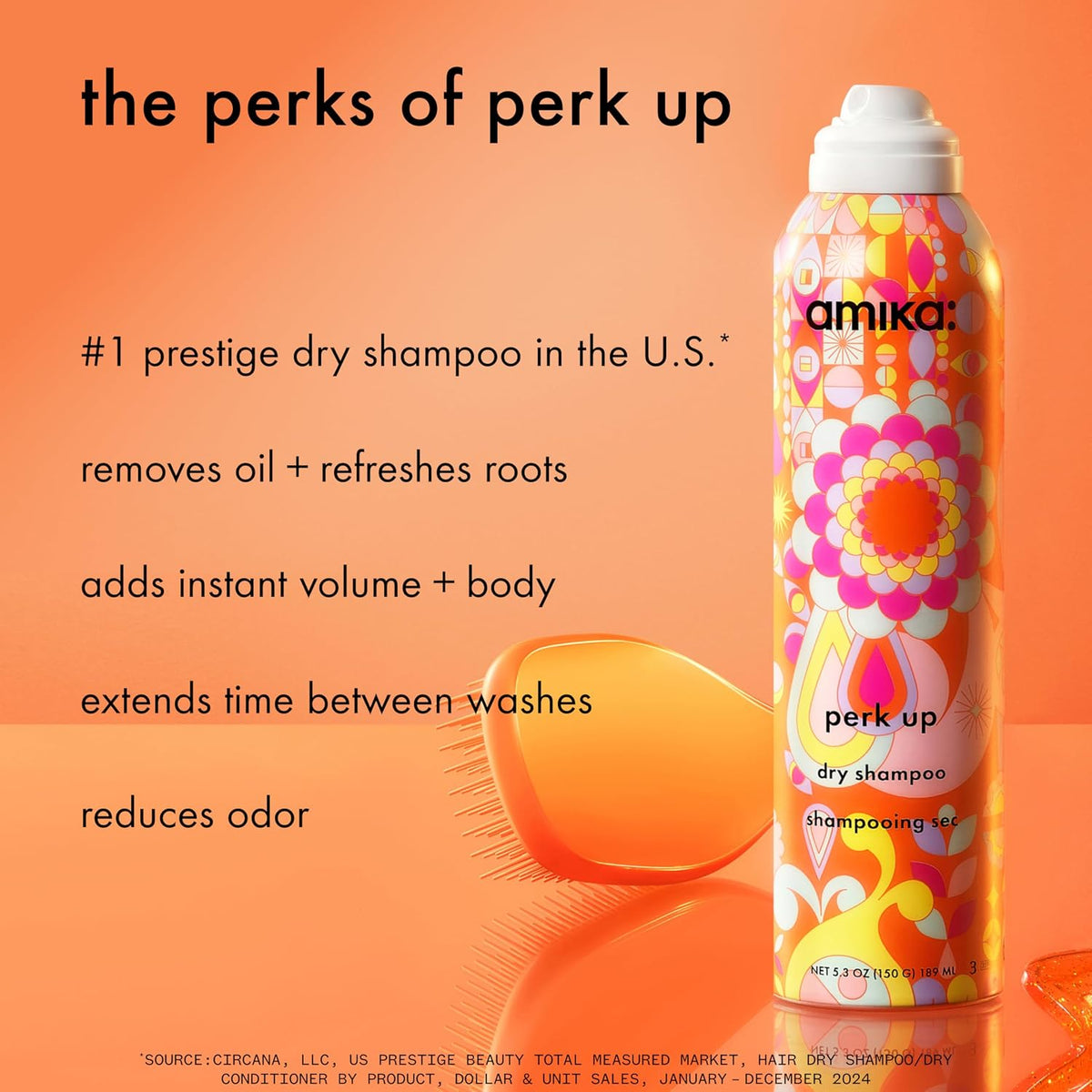 amika Perk Up Dry Shampoo, 5.3 oz. (Pack of 1)
