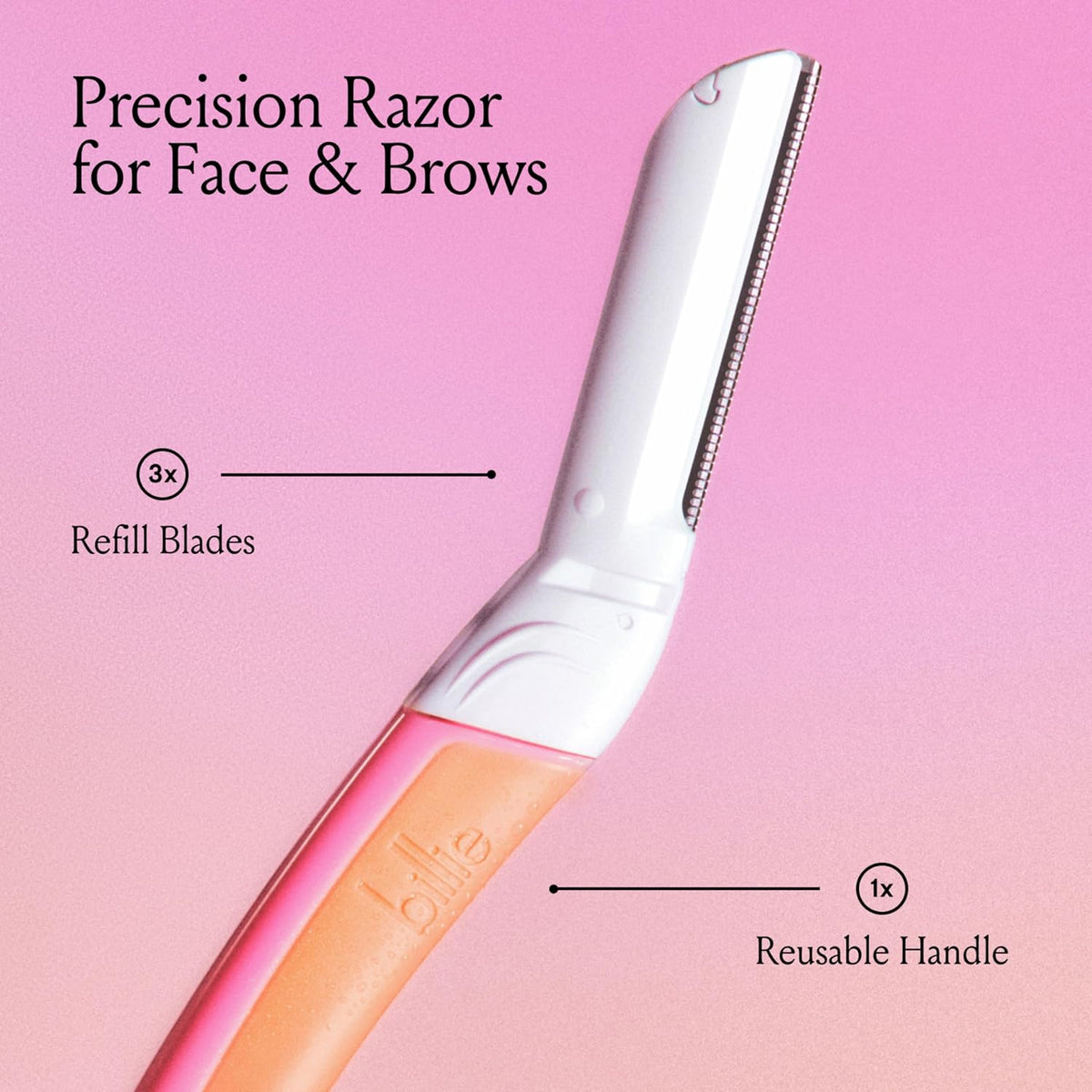 Billie Dermaplane Razor Refills for Women, 3 ct