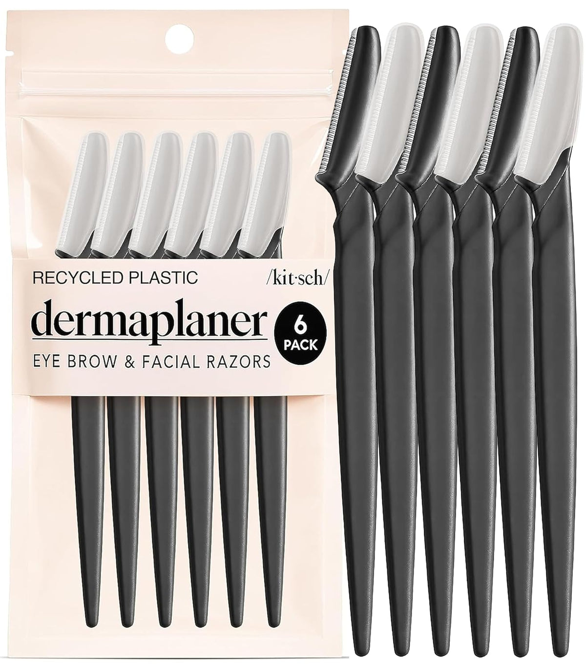 Kitsch Dermaplane Razor for Women Face – Terracotta, 12 pcs