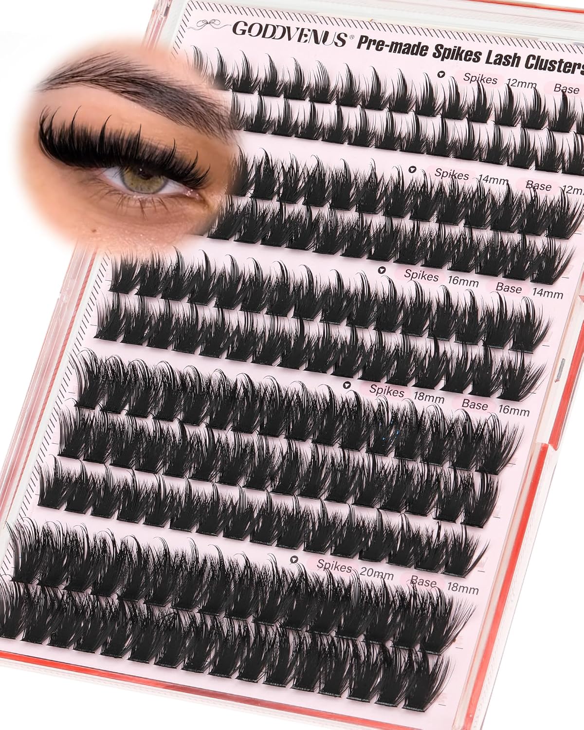 Goddvenus Manga Lash Clusters With Spikes Wispy Cluster Eyelash Extensions Full-volume Anime Eyelashes Clusters Reusable