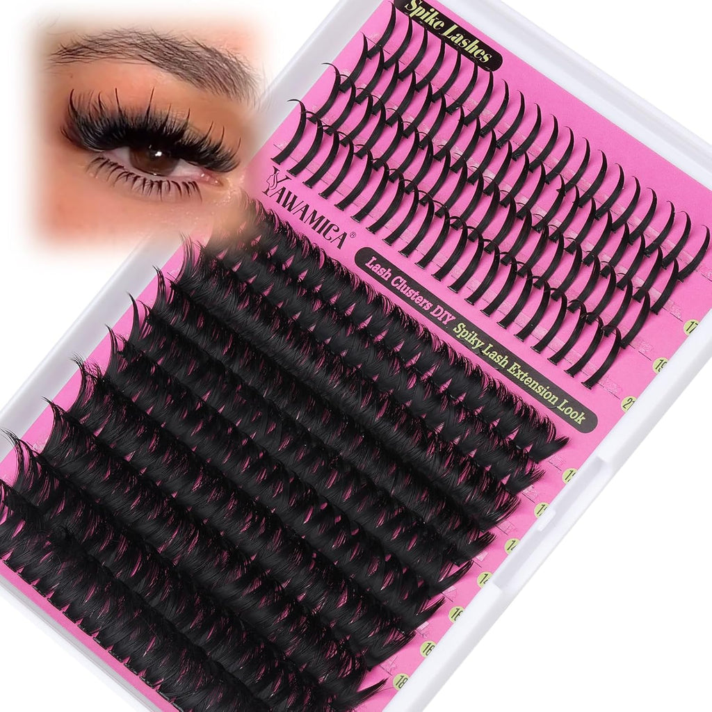 Yawamica Fluffy Lash Clusters Thick 200D Volume Eyelash Clusters 14-20mm