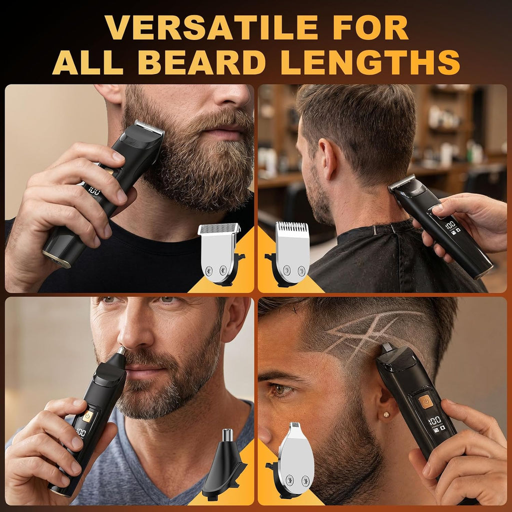 Beard Trimmer for Men,Fast Charge 4-in-1 Kit,18 Lengths,Gift for Men