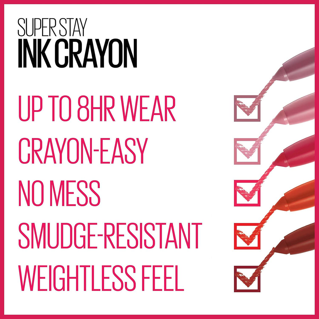 Maybelline Super Stay Ink Crayon, Matte Longwear Lipstick Shade 15