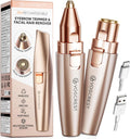 VG VOGCREST Eyebrow & Facial Trimmer: 2 in1 Rechargeable Facial Hair Removal & Eyebrow Shaver - Body Razor with Built-in