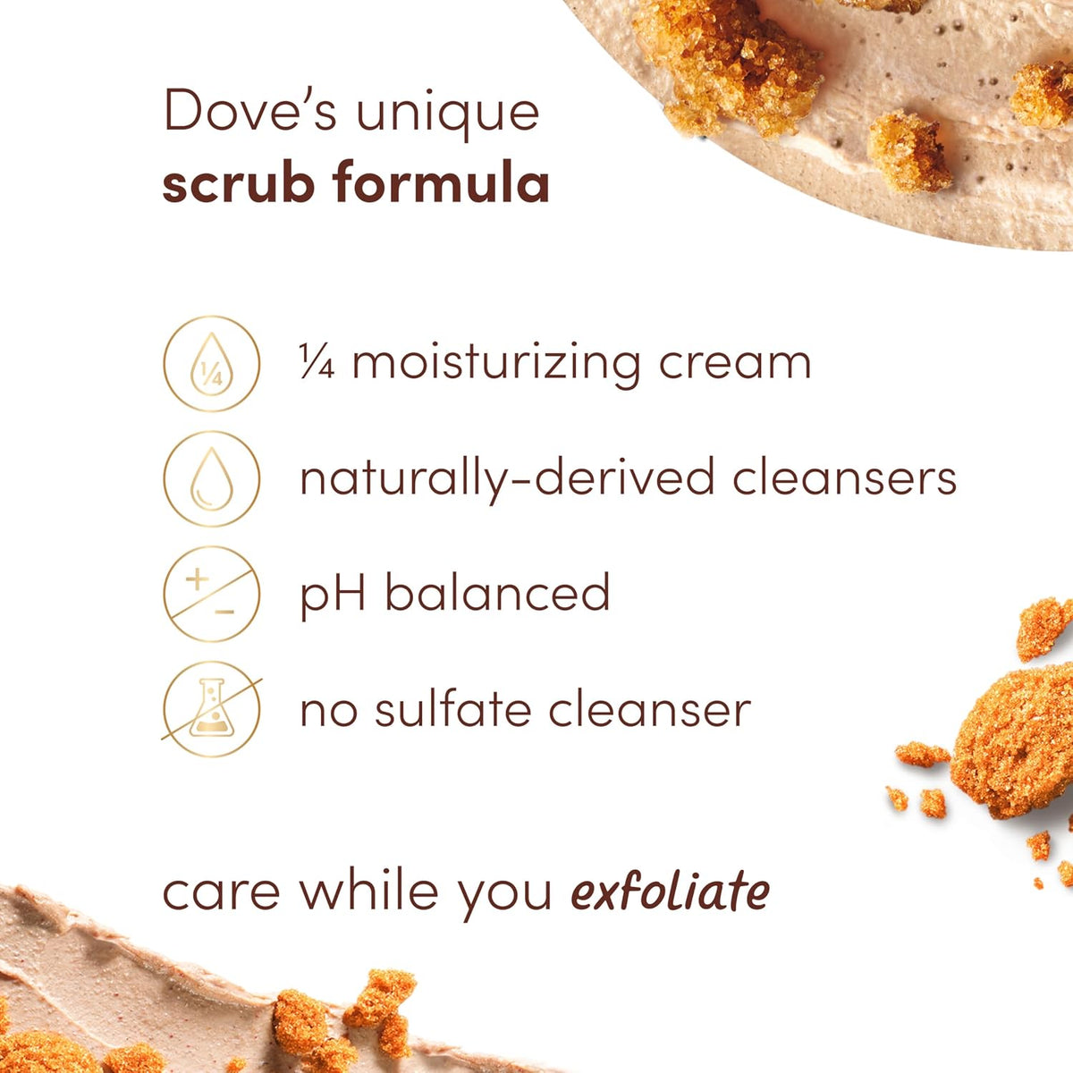 Dove Exfoliating Body Scrub, Brown Sugar & Coconut Butter, 15 oz