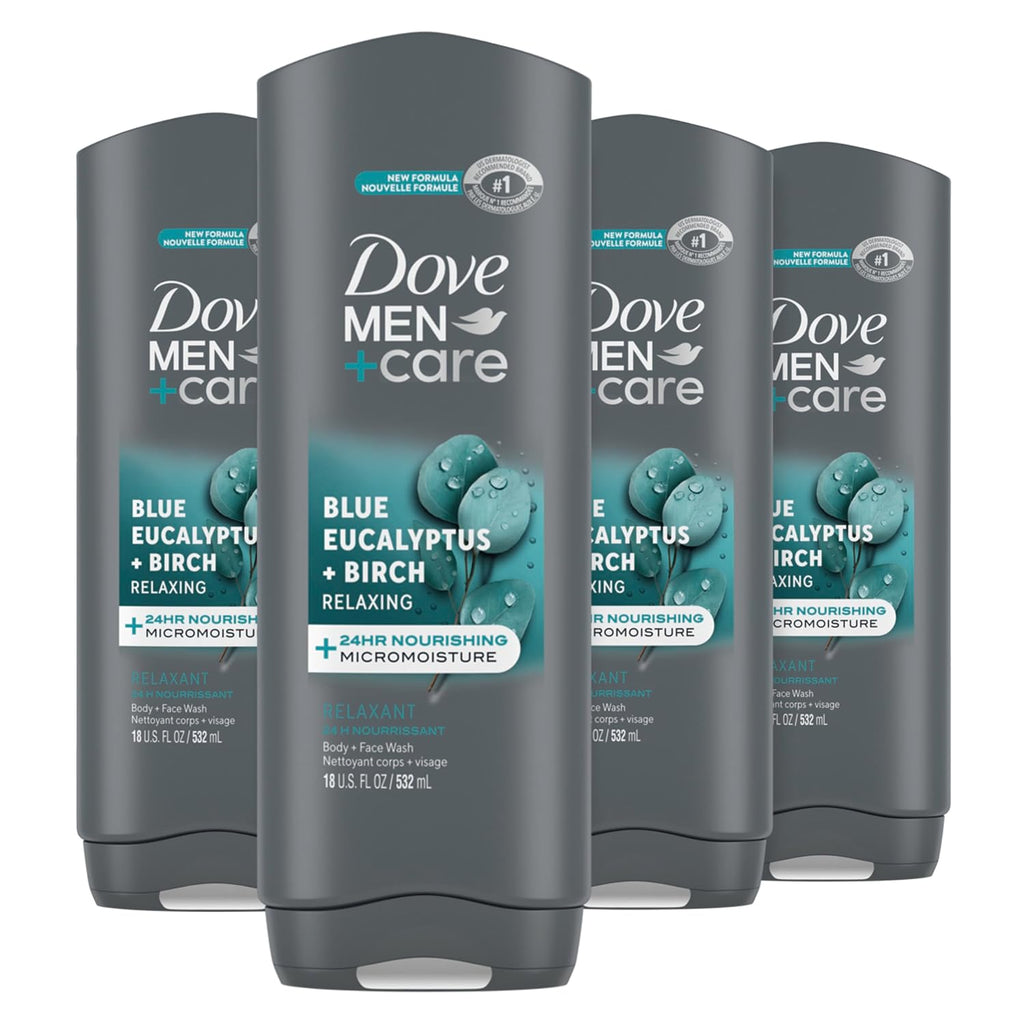 DOVE MEN Moisturizing Body Wash for Men, Bourbon Vanilla + Hazelnut, 26oz