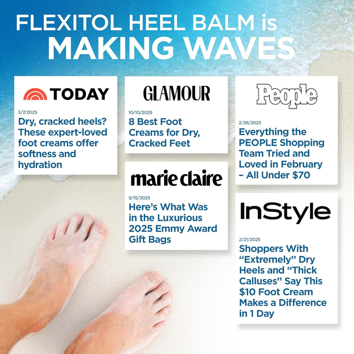 Flexitol Heel Balm 25% Urea Foot Cream for Cracked Heels & Rough Feet, 4 oz