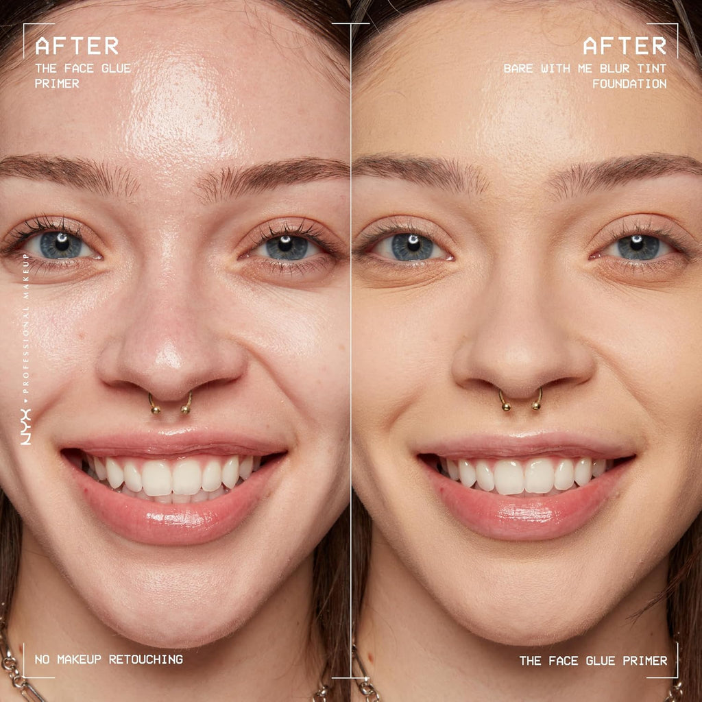 NYX PROFESSIONAL MAKEUP The Face Glue Gripping Primer, Hydrating Makeup Primer with Up To 24HR Wear, Vegan & Cruelty Fre