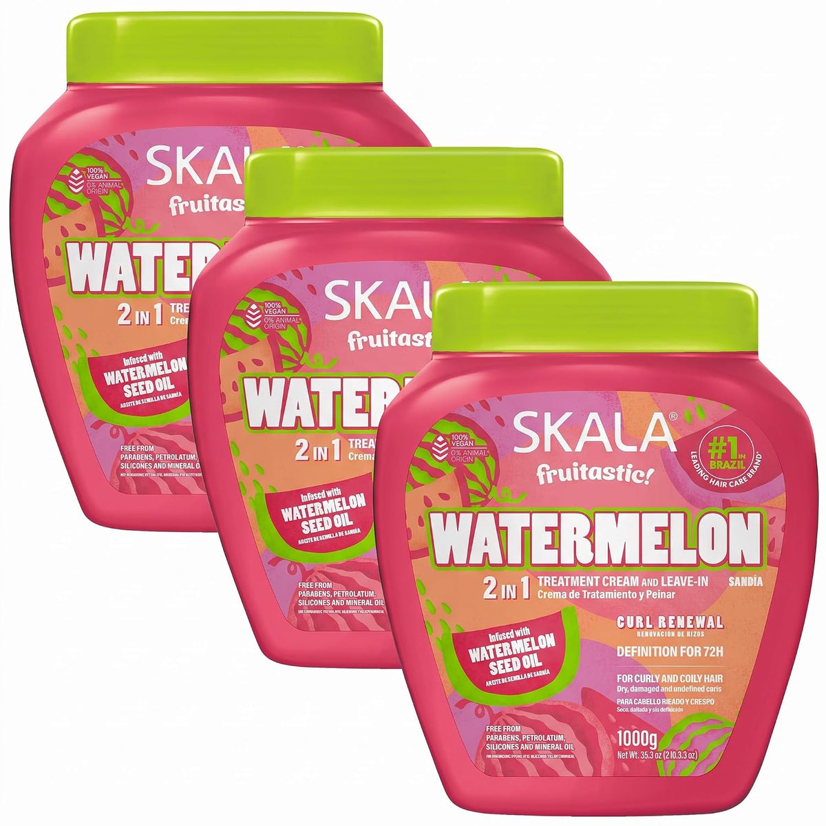 SKALA Fruitastic Watermelon 2-in-1 Treatment Cream for Curly Hair 35.3 Oz