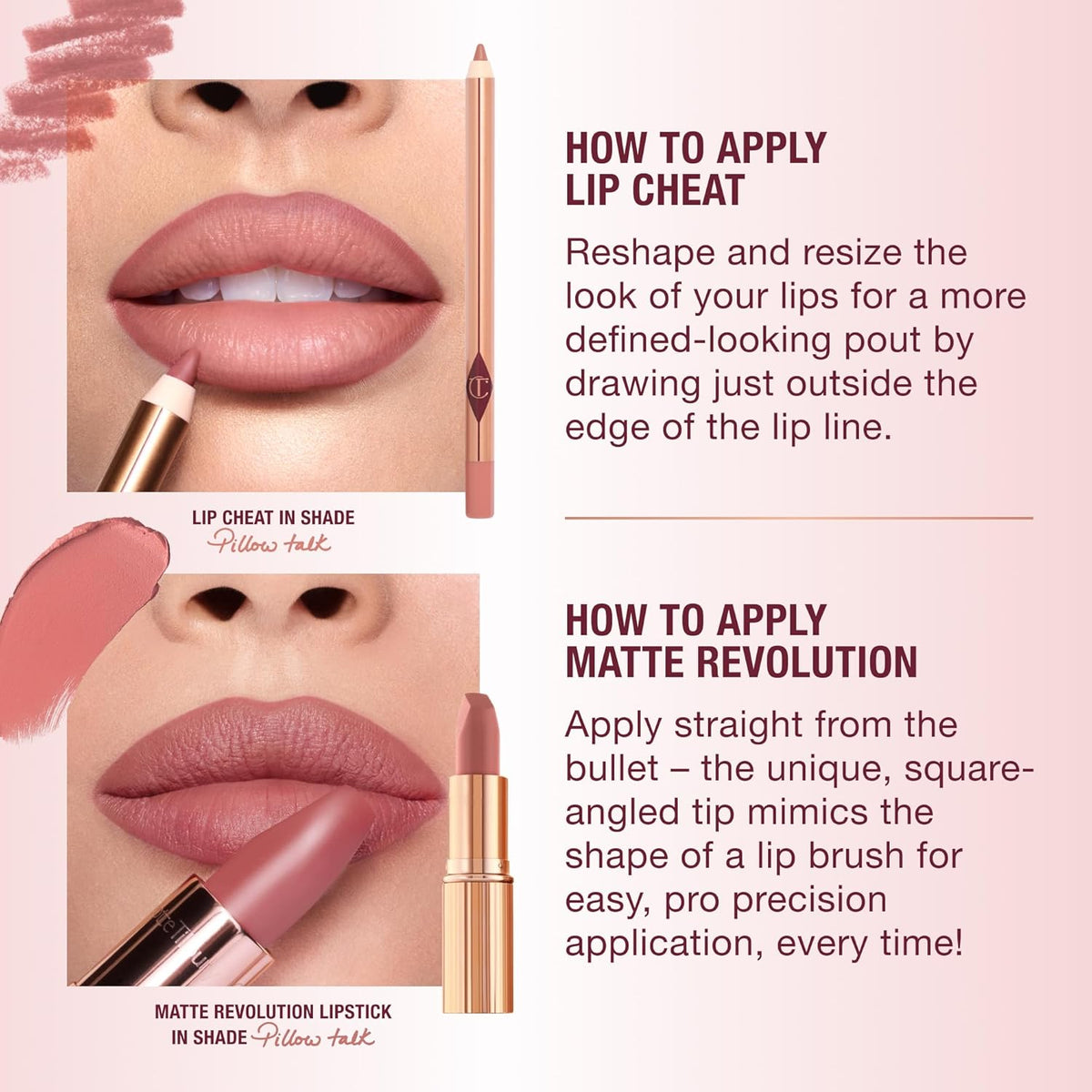 Charlotte Tilbury Lip Cheat Lip Liner Pencil - Gives Lips a Fuller-Looking, Defined Pout - Enriched with Jojoba Oil & Hy