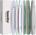 Teenitor Nail File Nail Buffer, 6 pcs Nail Files and Buffers for Natural Nails, Emery Boards for Nails, Nail Buffer and 
