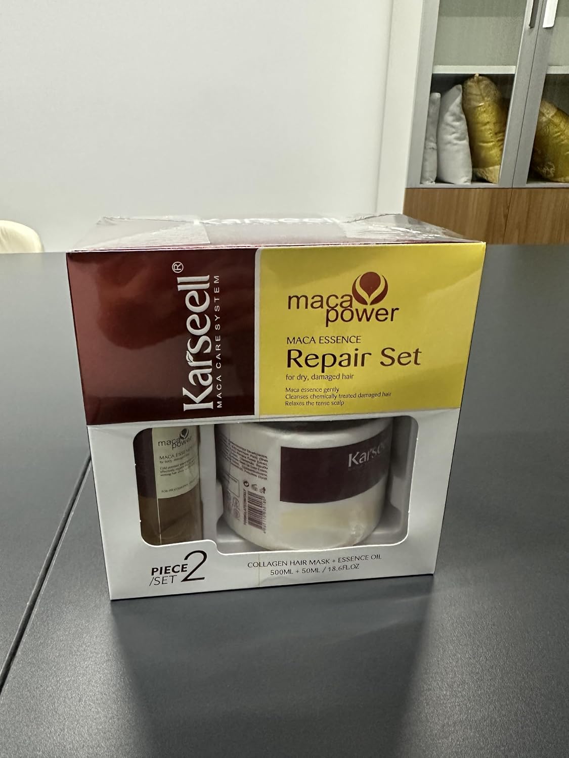 Karseell Collagen Hair Mask & Argan Oil Set for Dry Damaged Hair