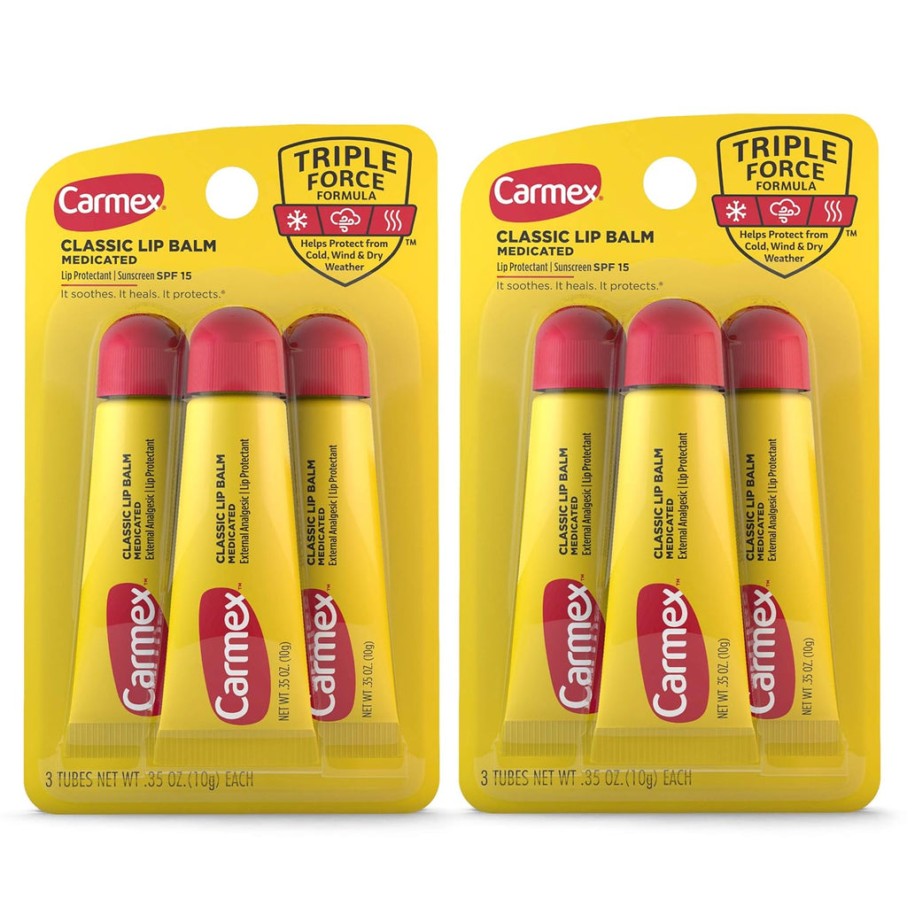 Carmex Classic Lip Balm Medicated, 0.25 oz (Pack of 3)